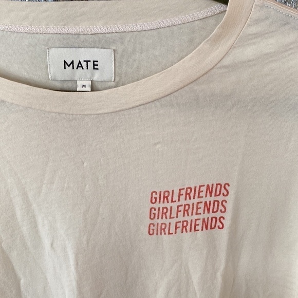 MATE the Label “Girlfriends” 3/4 Tee | Medium | Bone - Picture 2 of 3